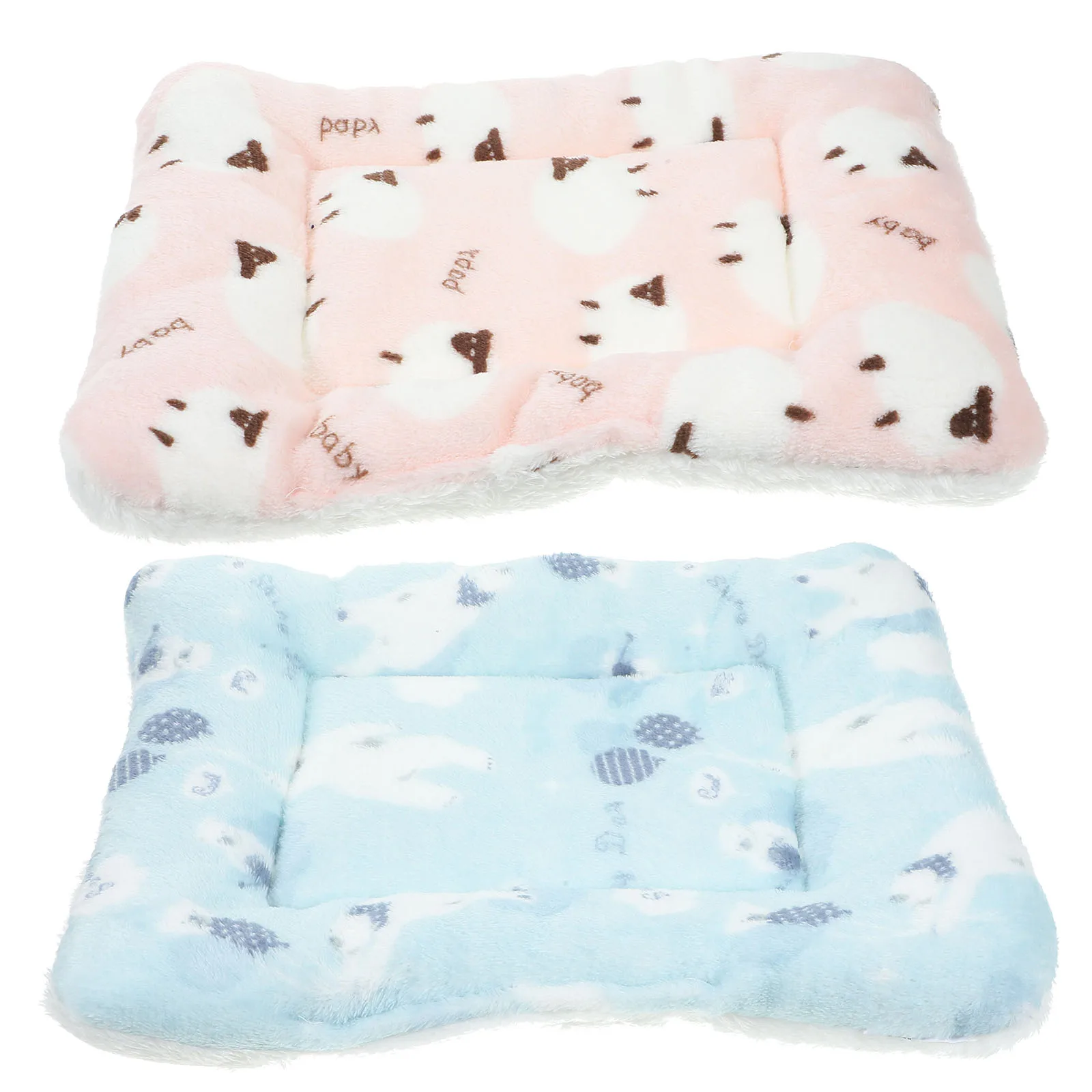 

2Pcs Pet Bed Mat for Small Animals Thick Warm Sleeping Pad for Guinea Pig Hamster Rabbit Cage Reusable Animal Resting Mat