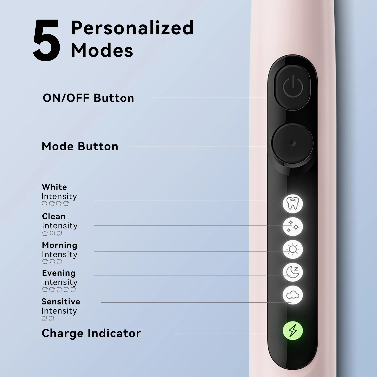 Seago Rotating Electric Toothbrush for Adults with 8 Toothbrush Heads and Travel Box Smart Display 5 Modes Waterproof SG-2607