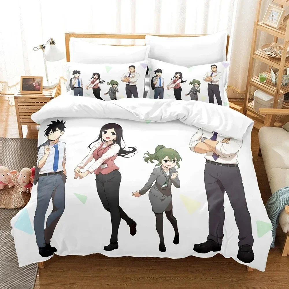 

3D Printed Anime My Senpai Is Annoying Bedding Set Duvet Cover Double Twin Full Queen King Adult Kids Bedclothes Quilt Cover