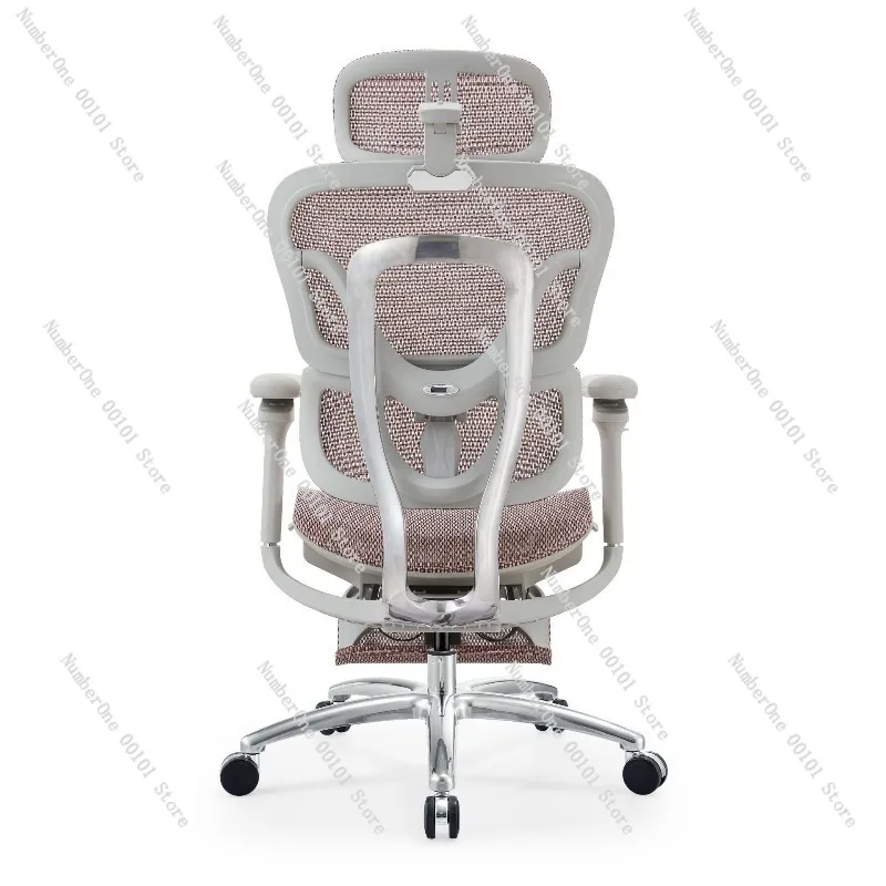 Ergonomic Pink Gaming Chair with Lumbar Support, Adjustable Swivel Office Computer Chair for Long Hour Study