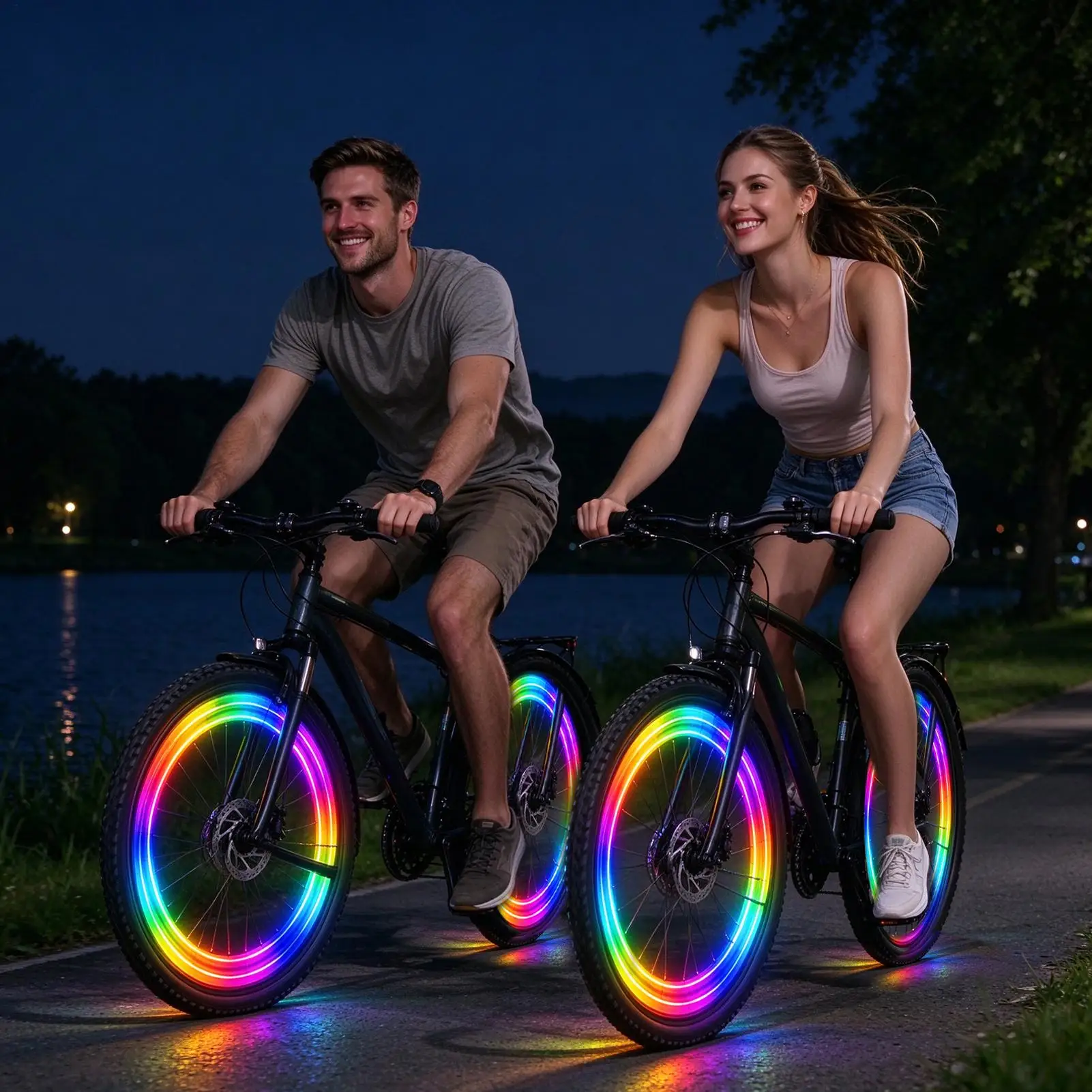 Bike Wheel Lights 23 Modes Bicycle Tire Motion Sensor Lamp Motion Sensor Bike Spoke Lights For Outdoor Adventure Mountain Road