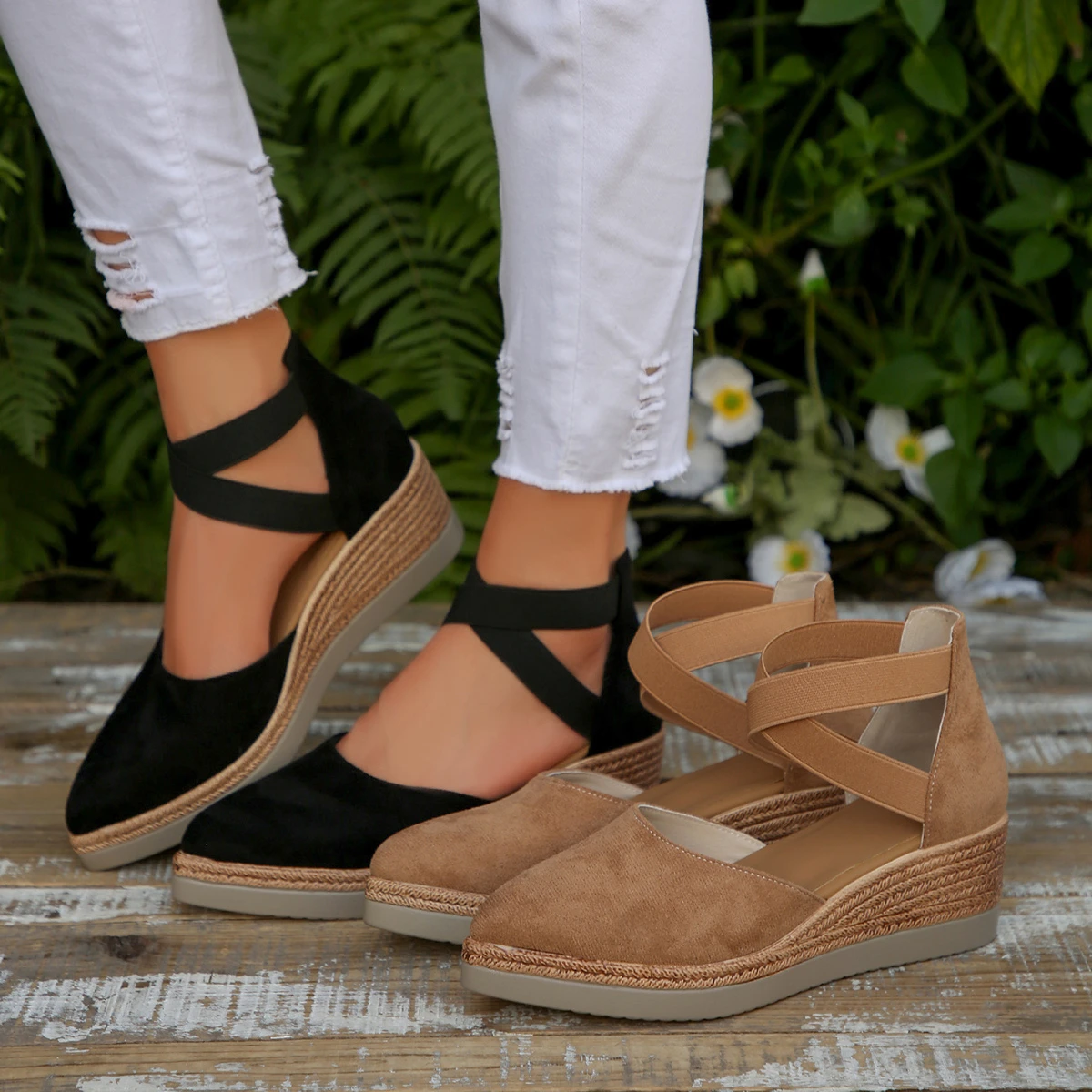 

Women Closed Toe Wedge Sandals Summer Buckle Strap Gladiator Shoes Woman Retro Fashion Platform Sandals Sandalias Mujer 2025