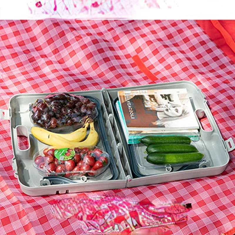 Convenient Outdoor Folding Portable Storage Small Table, Picnic Camping Learning Thick Strong Plastic Easy