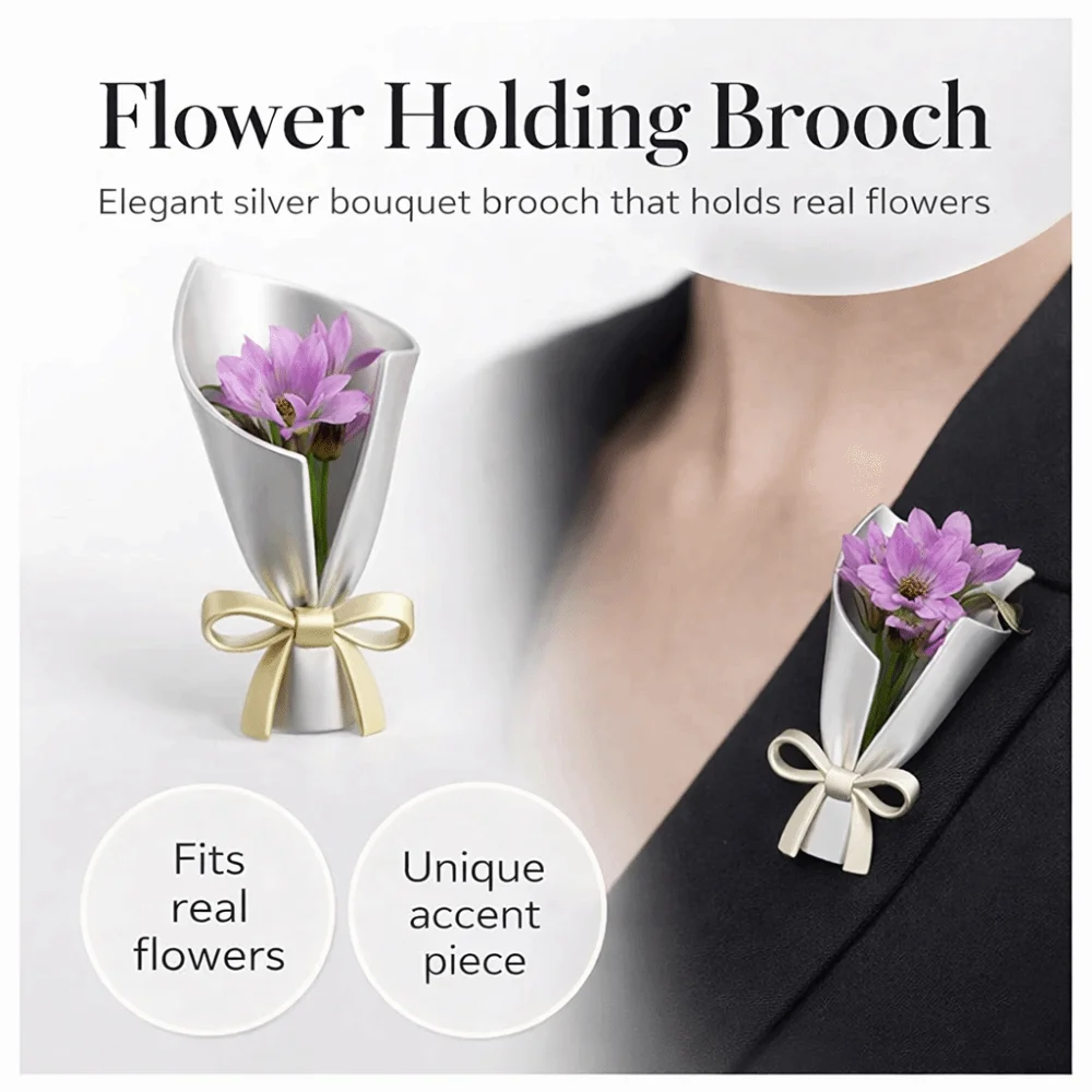 Mini Clothing Bouquet Clips Vintage Wearable Fashion Bouquet Clips DIY Artful Flower Vase Brooch Birthday Celebration