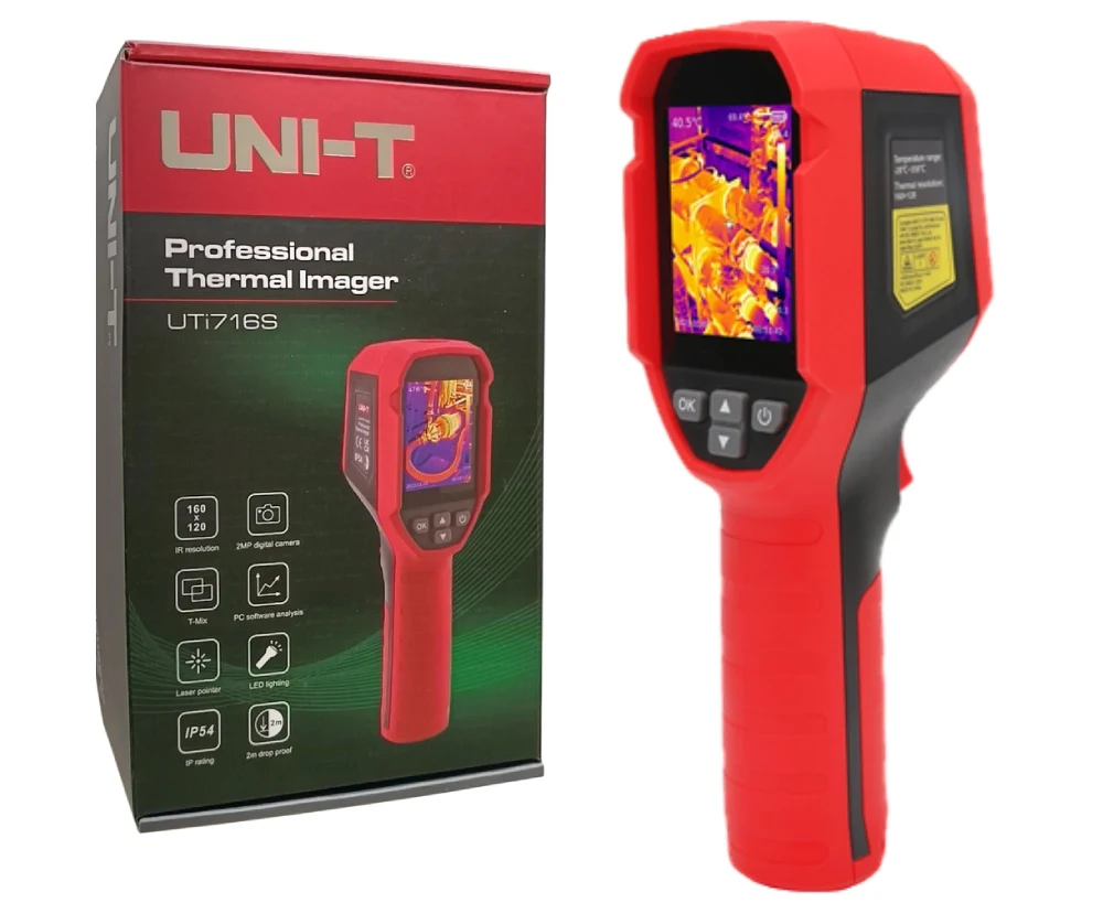 UNI-T Thermal Camera UTi712S UTi716S -20~550℃ Infrared Imager T-Mix Image Fusion IP54 Professional for HVAC Electrical Industri