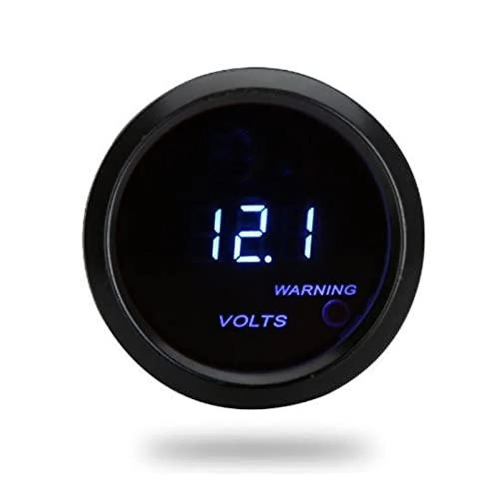 

1Pcs Digital LED Voltage Gauge For Various Vehicle Models ABS Premium Material Blue / Red Light Color DC 12-24V Car Accessories