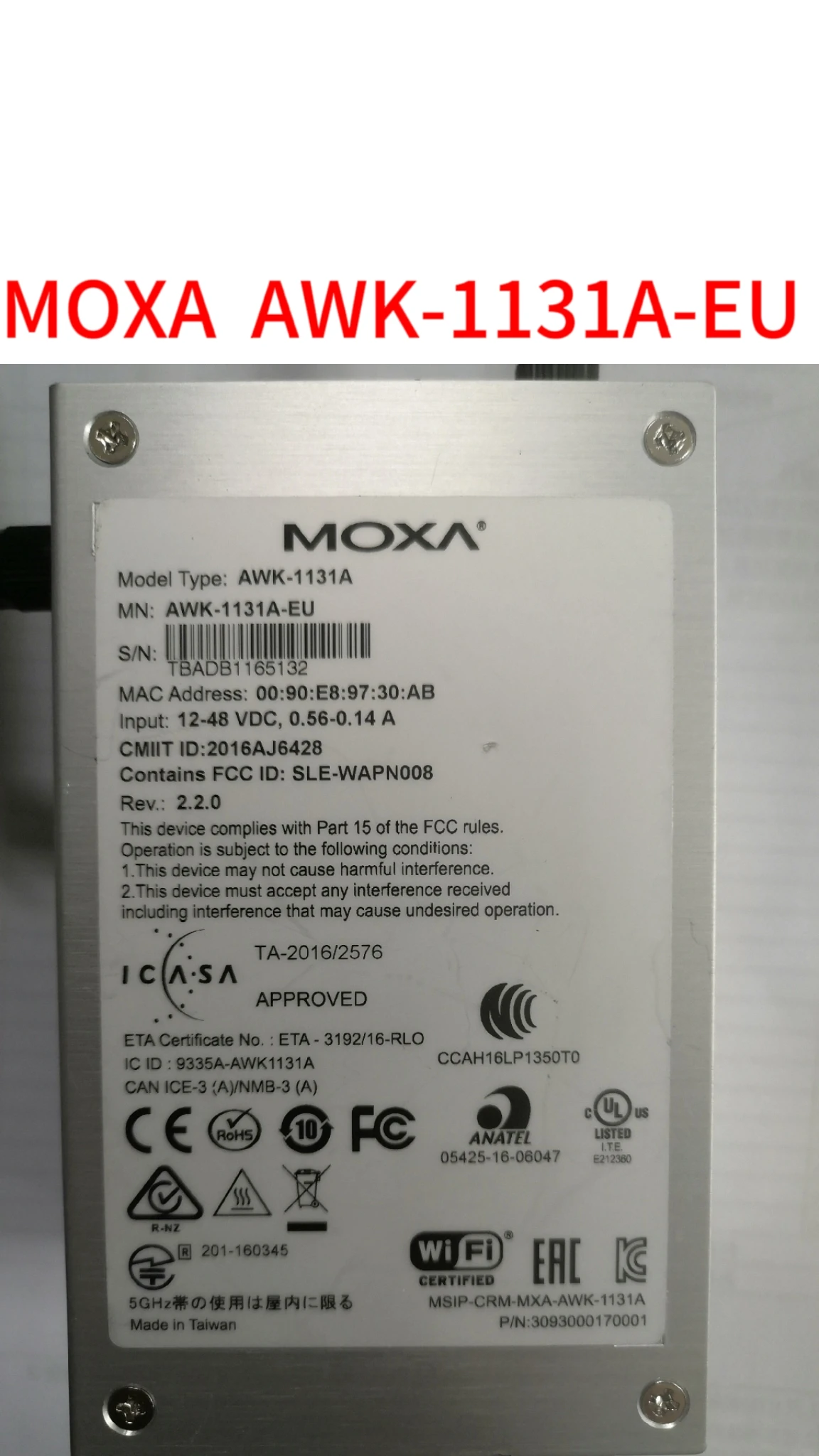 

Совершенно новый MOXA AWK-1131A-EU