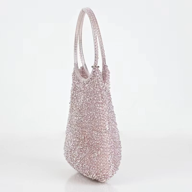 Women's handbag 2022 summer new niche light luxury shoulder bag hand woven bag Mini Bag