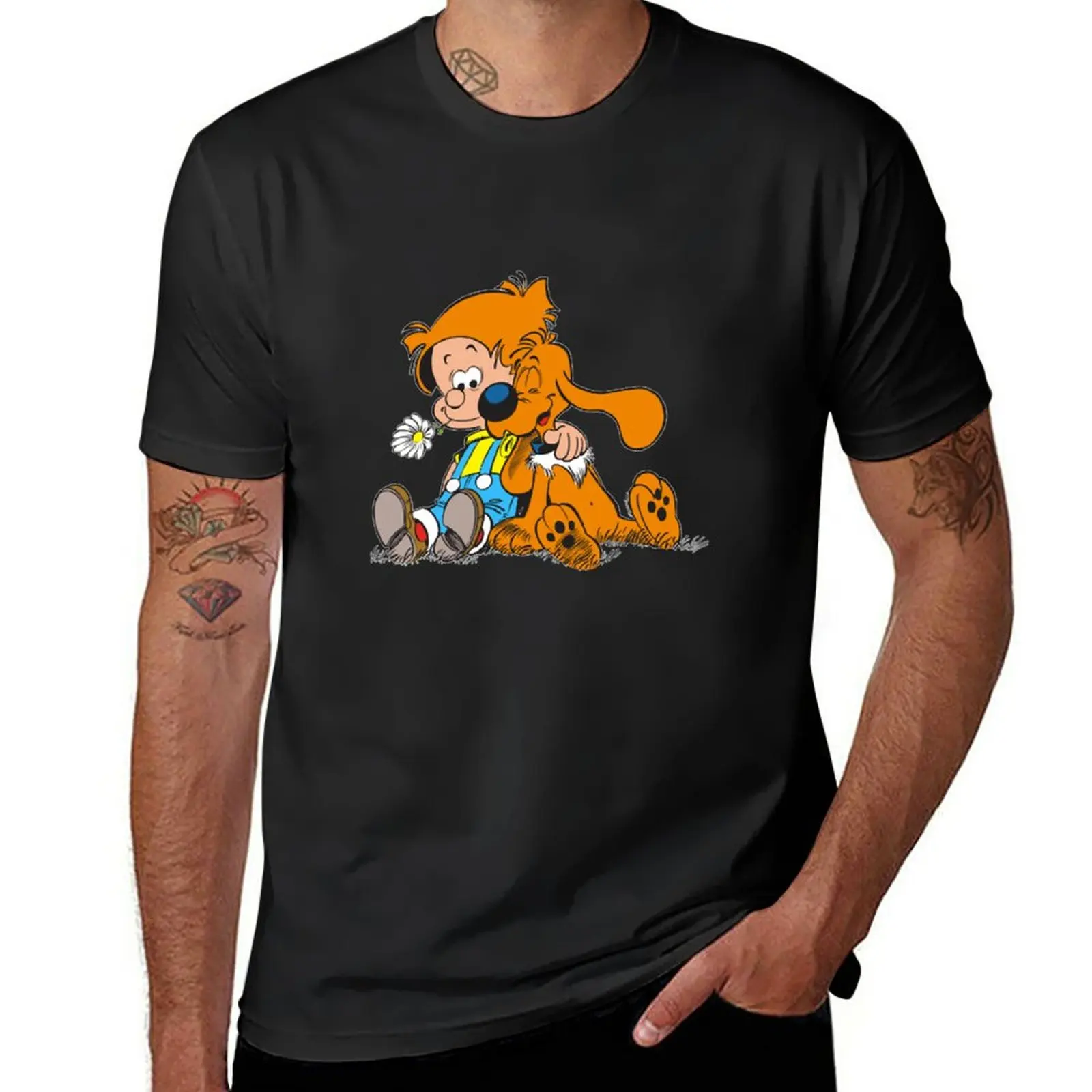 

Billy and buddy Gaston Lagaffe Movie Cartoon Color Big Ben Boule et Bill T-Shirt Short sleeve t shirts for men cotton