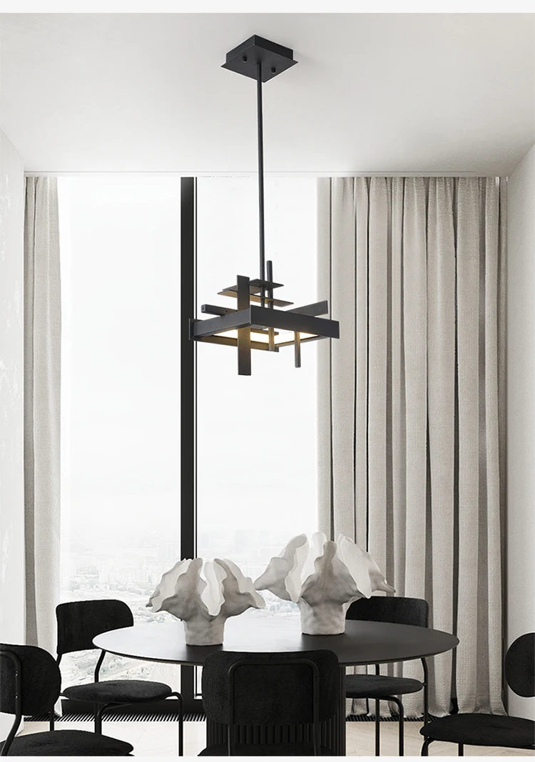 Modern restaurant LED industrial style pendant light, personalized living room light, designer bar decoration pendant light image 2