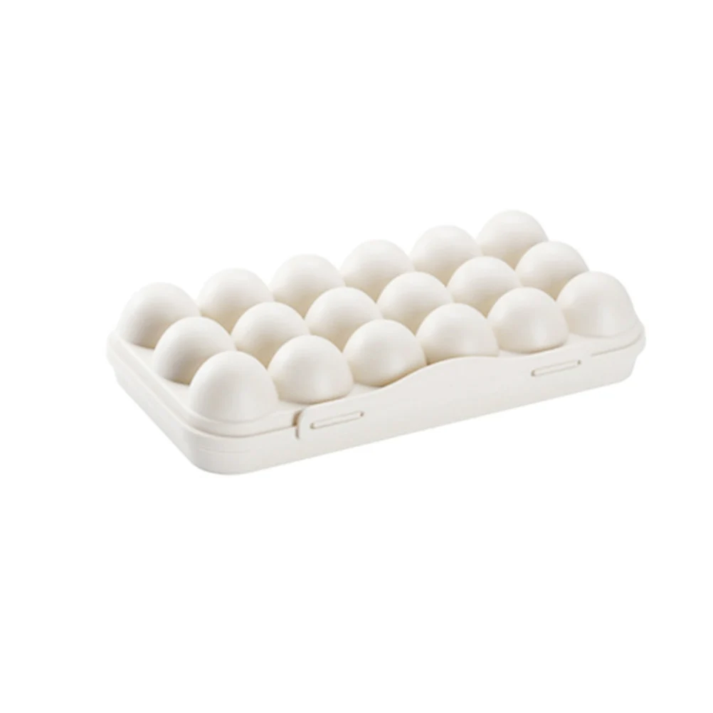 

2pcs Plastic Egg Tray 18 Grids Stackable Refrigerator Holder Organizer Suitable Fridges Keep Eggs Safe Fresh Avoid Fragile