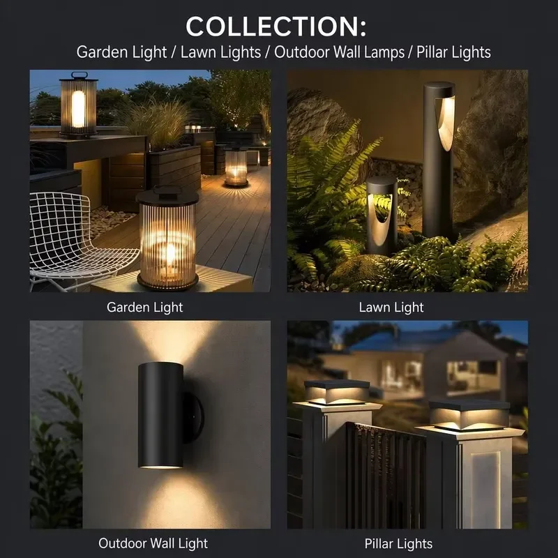 Outdoor Led Wall Light Garden Lamp Waterproof Creativity Nordic Modern Balcony Exterior Wall Outdoor
