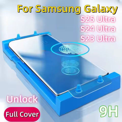 For Samsung Galaxy S25 S24 S23 S22 Ultra S21 S20 NOTE 10 20 Plus Explosion-proof Screen Protector Glass with Install Kit