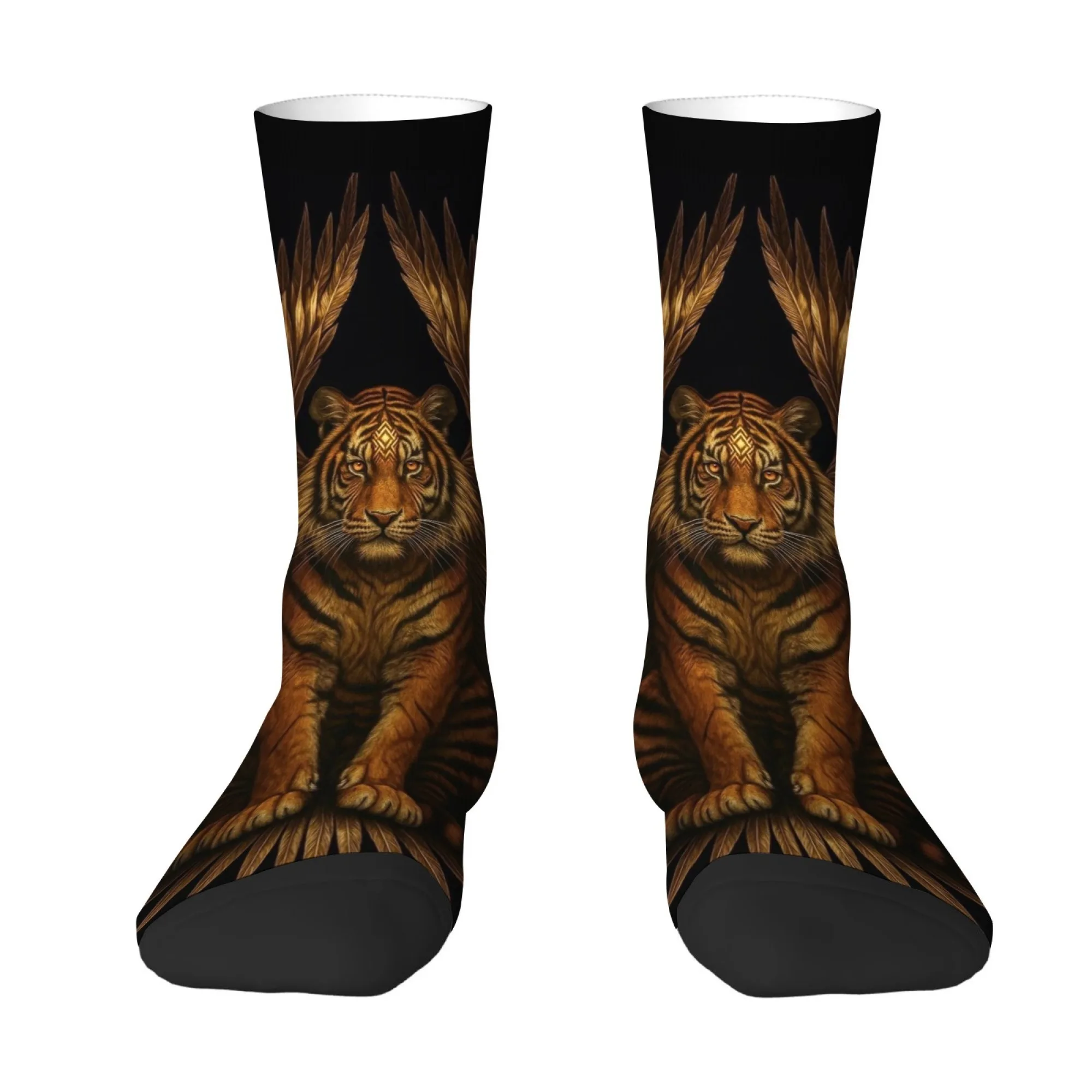 

Mythical Winged Tiger Men's Socks Retro Style Comfortable Casual Sports Fashion Socks Crazy Street Hip-Hop Funny Socks Gift