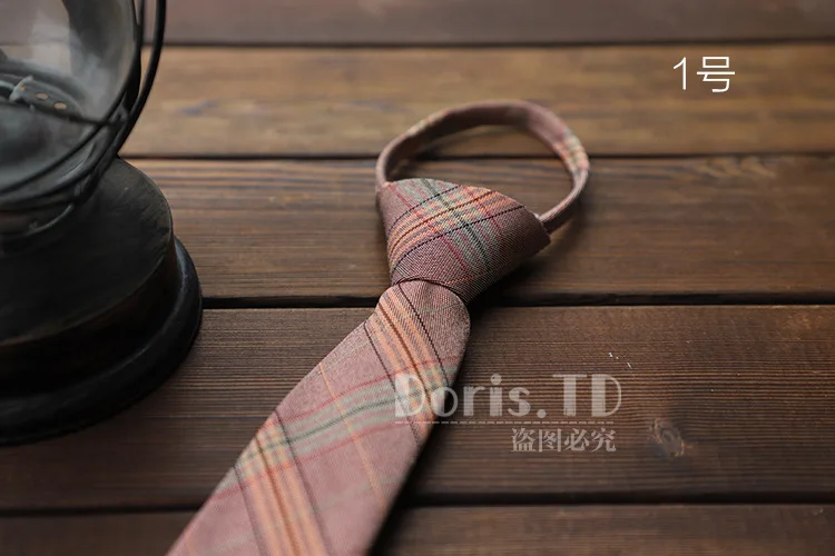 Neue Streifen Plaid Print 6CM Krawatte für Gentleman Hochzeit Party Krawatten Zubehör Elastische Neue Mode Männlichen Zipper Krawatte – Detail 3
