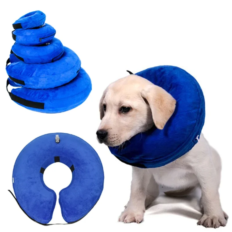 

Inflatable Pet Collar Elizabethan Collar Anti-bite Neck Cute Cat Dog Puppy Neck Protective Circle Collar For Small Large Dogs