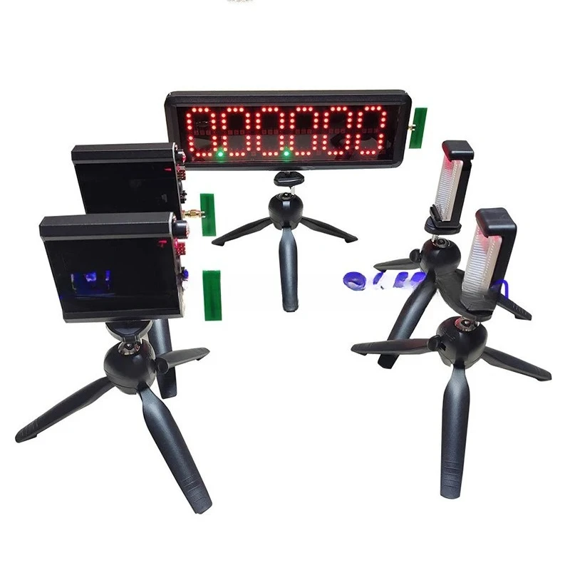 YIZHI LED-Racing-Timing-Uhr zum Laufen, Countdown/Up, digitaler Race, kabelloser Laser-Timer mit Stativ