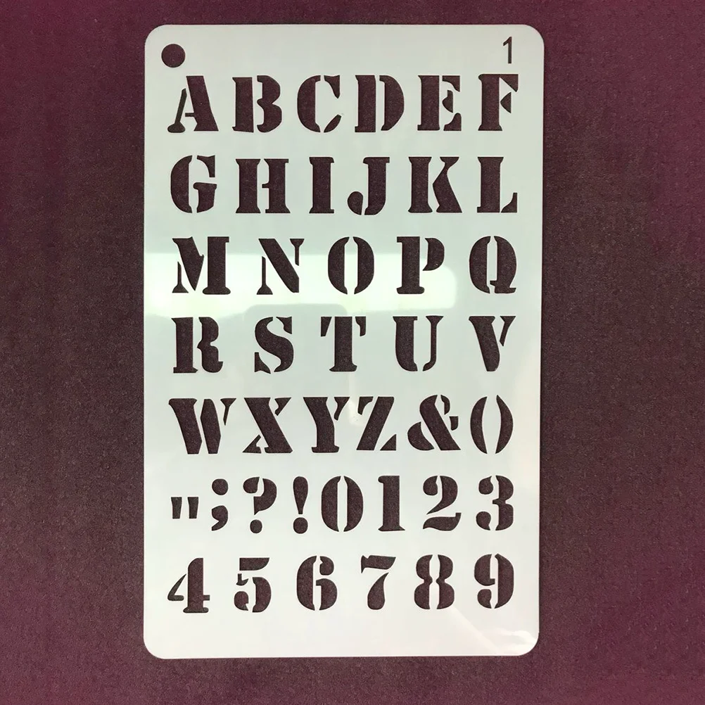 

Alphabet Stencils Set Letter Number Drawing Templates For Scrapbooking School Projects Waterproof Plastic Art Supplies