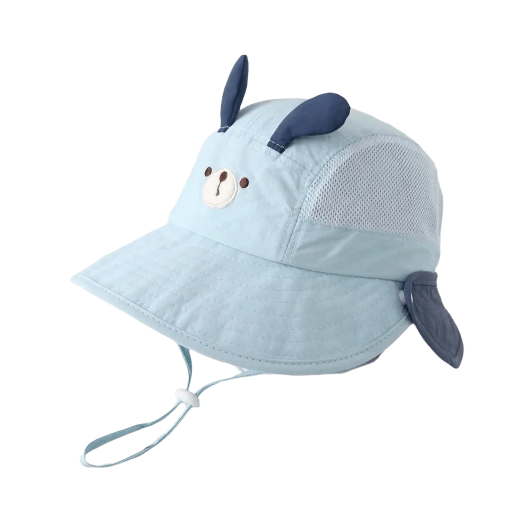 

New Cute Baby Bucket Hat Large Brim Breathable Mesh Toddler Sun Cap Polyester Mesh Children Sun Hat Camping Trip