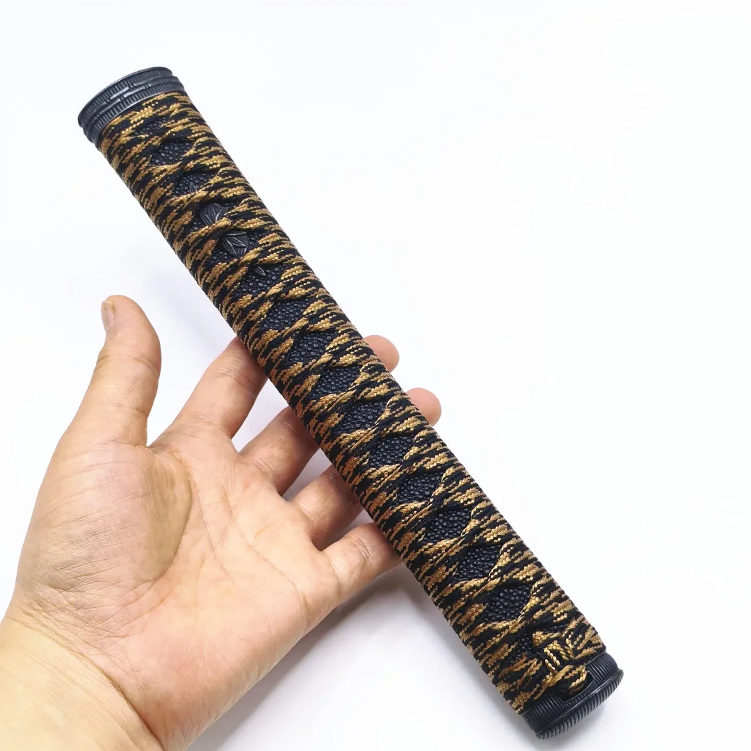 26cm Tsuka Handle Silk Ito Wrap Alloy Fuchi Menuki & Kashira Fittings For Japanese Samurai Katana Sword Hilt Accessories