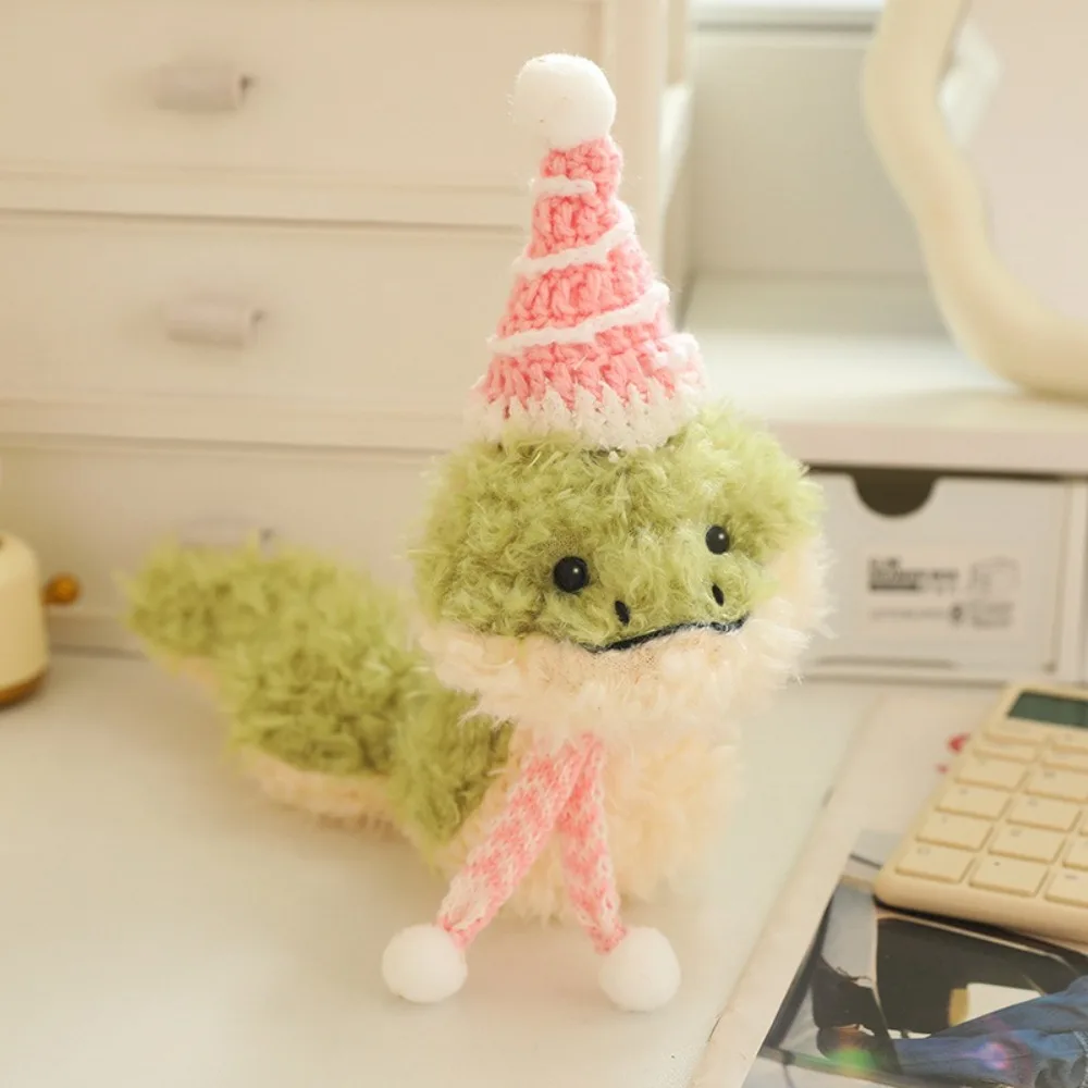 

With Scarf and Hat Cartoon Snake Plush Toy Curly Hair Green Snake Soft Snake Plush Doll 25/35/45cm Little Animal Plush Pillow