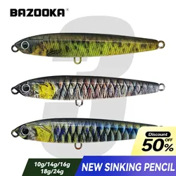 Bazooka 3D Print Fishing Lures Coating Jigging Lure Metal Jig Weak Fish Bait Artificial Bait For Bass Tuna Pike Winter Pesica