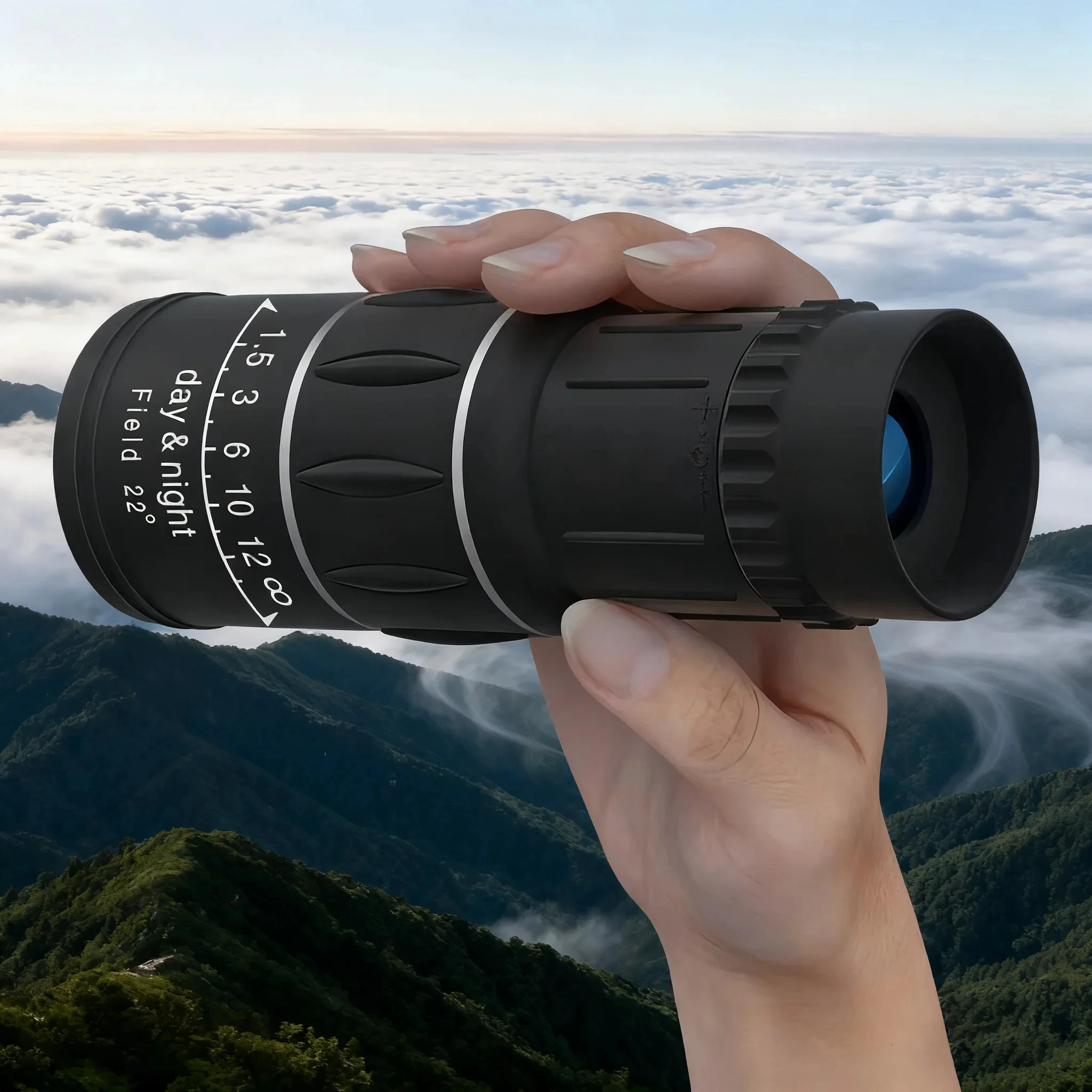 16x52 Monocular Telescope High-Power Dual Focus Optical Zoom Scope High Magni...