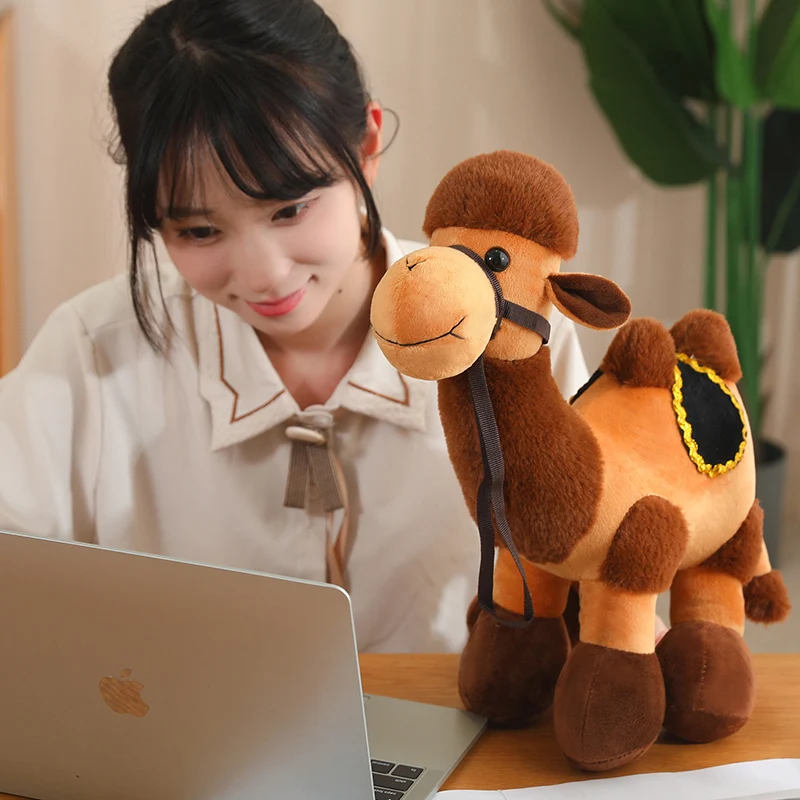 30-50cm Simulation Plush Toy Camel Doll Soft Comfortable Baby Comfort Doll Pillow Cartoon Cute Animal Decoration Birthday Gifts