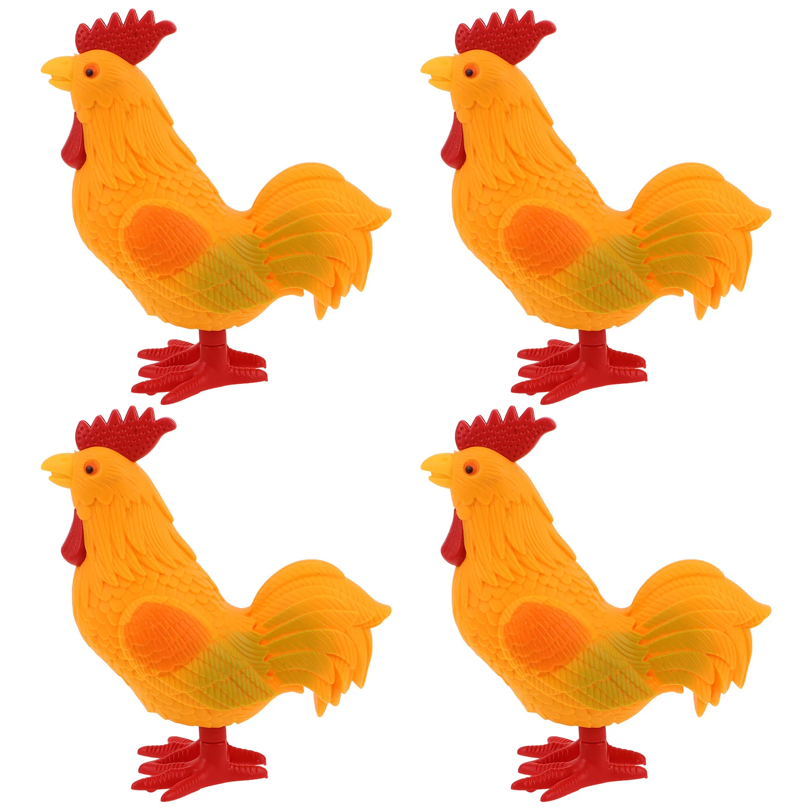 

4pcs Wind-Up Chick Cute Jumping Chicken Clockwork Animal For Toddlers Small Farm Animal Party Favors Kids Spring Set