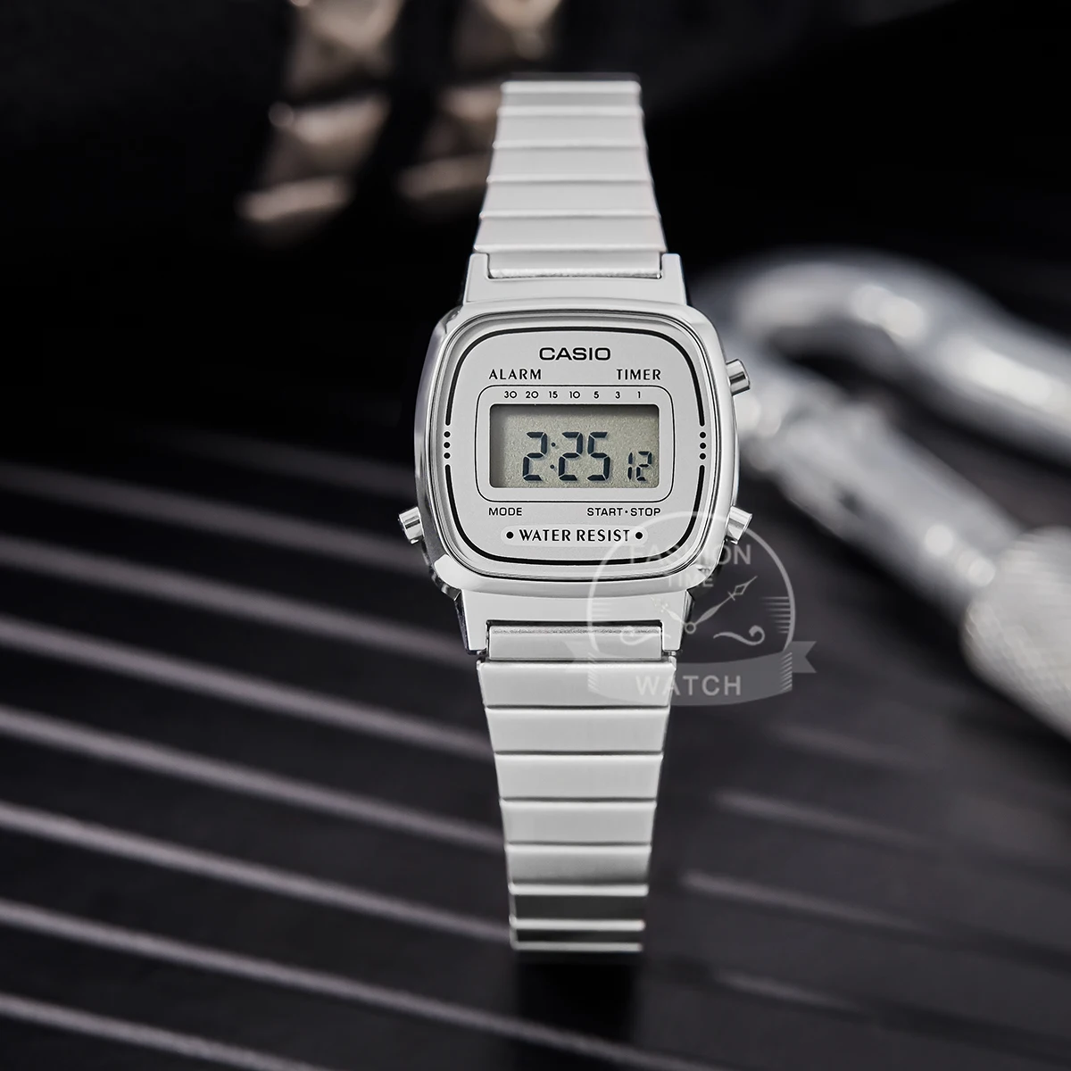 Часы Casio, серебряные женские часы, комплект брендовых роскошных водонепроницаемых цифровых спортивных женских часов relogio LA670WA-7D/1D