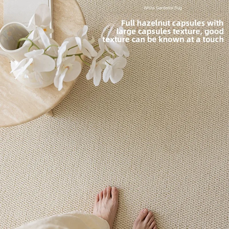 Plain carpet living room wabi sabi premium solid color pineapple ring bedroom sofa coffee table bedside blanket