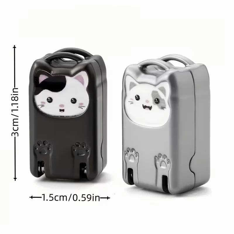 

1pcs Cute Foldable Nail Clippers with a Leather Storage Case, Made of High-Strength Stainless Steel, Suitable for And Women&Girl