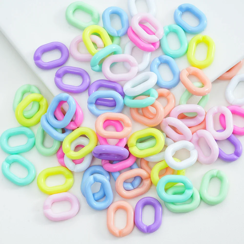 Plastic Linking Rings squre Quick Link Connectors Open Linking Rings Candy Colors Link Ring for DIY Phone Acrylic Making