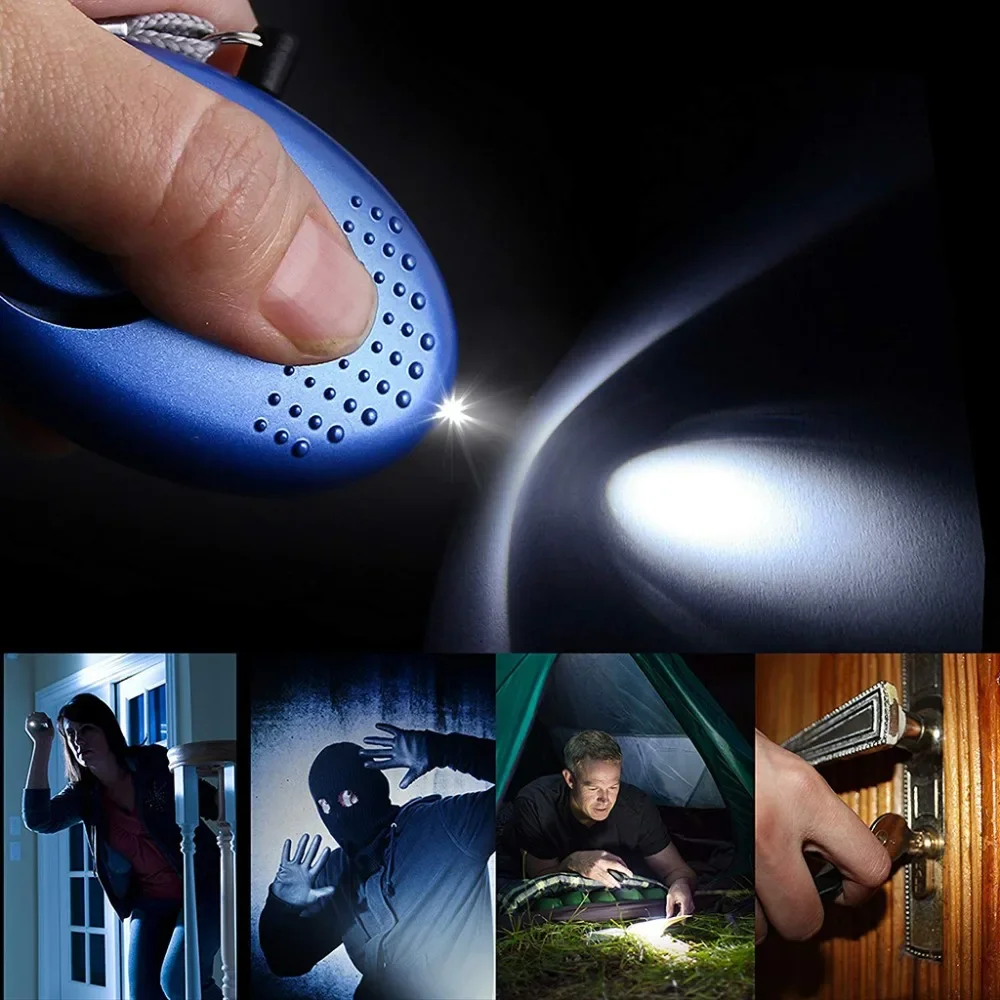 Personal Alarm With LED Light 130DB Anti Lost Wolf Self-Defense Safety Attack Emergency Alarms For Women Kids Elder