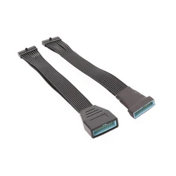 USB 3.0 Header Extension Cable Low Profile USB 3.0 Internal 19/20 Pin Header Extender Motherboard Adapter 5.9 Inch