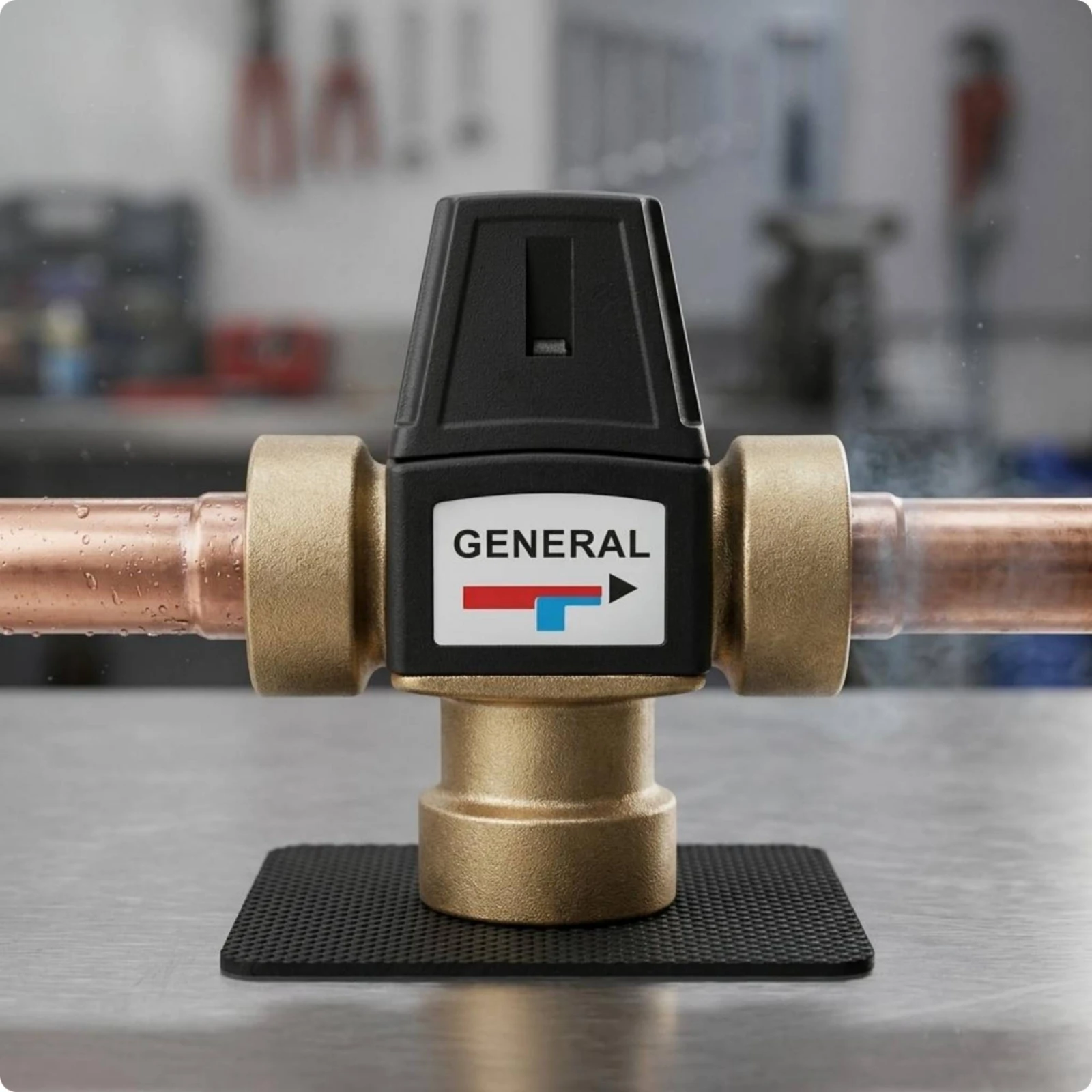 Thermostatic Mixing Valve High Flow Temperature Control Valve Plumbing Part Anti-Scald for Floor Heating