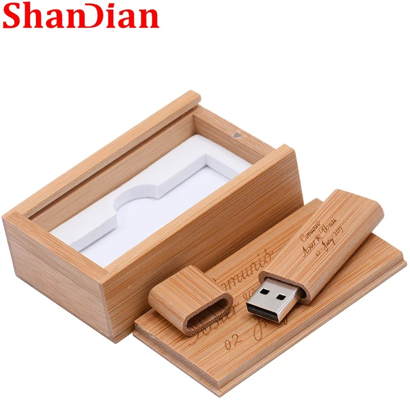 Clé USB en bois avec logo personnalisé gratuit, clé USB 128, clé USB de photographie, cadeau de mariage, disque U en érable, 32 Go, 64 Go, 16 Go, 2.0 Go