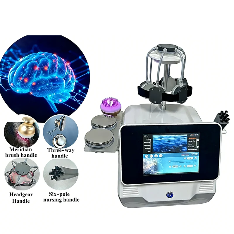 Transcranial Magnetic Stimulation Brain Rehabilitation Instrument 5D Cranial Head Muscle Massage Machine Brain Health Care