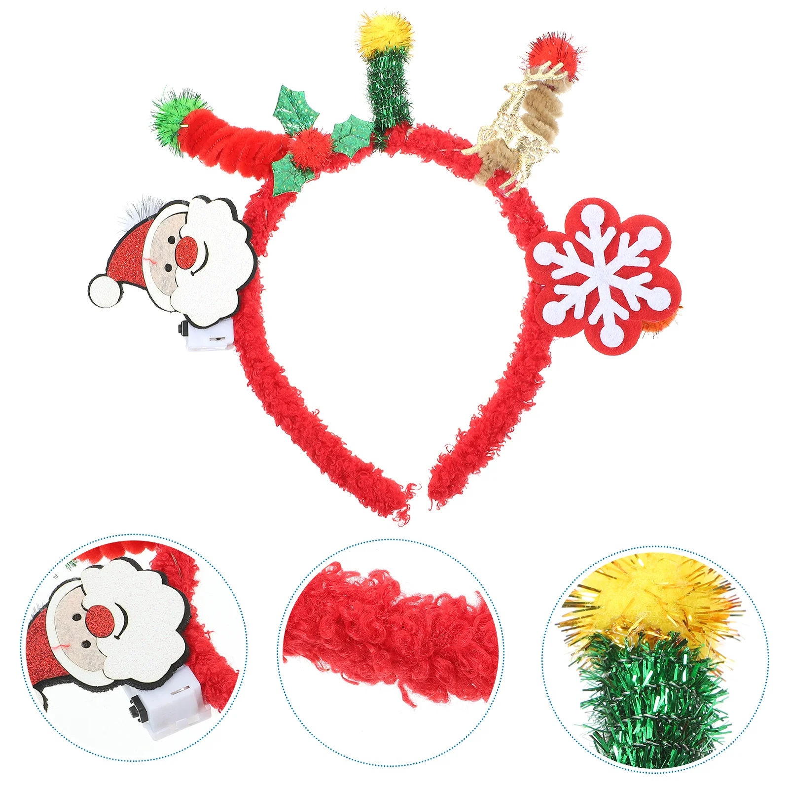 

Christmas Headband Soft Cloth Women Holiday Party Headpiece Xmas Bell Holiday Hair Accessories Xmas Headband Christmas Headbands