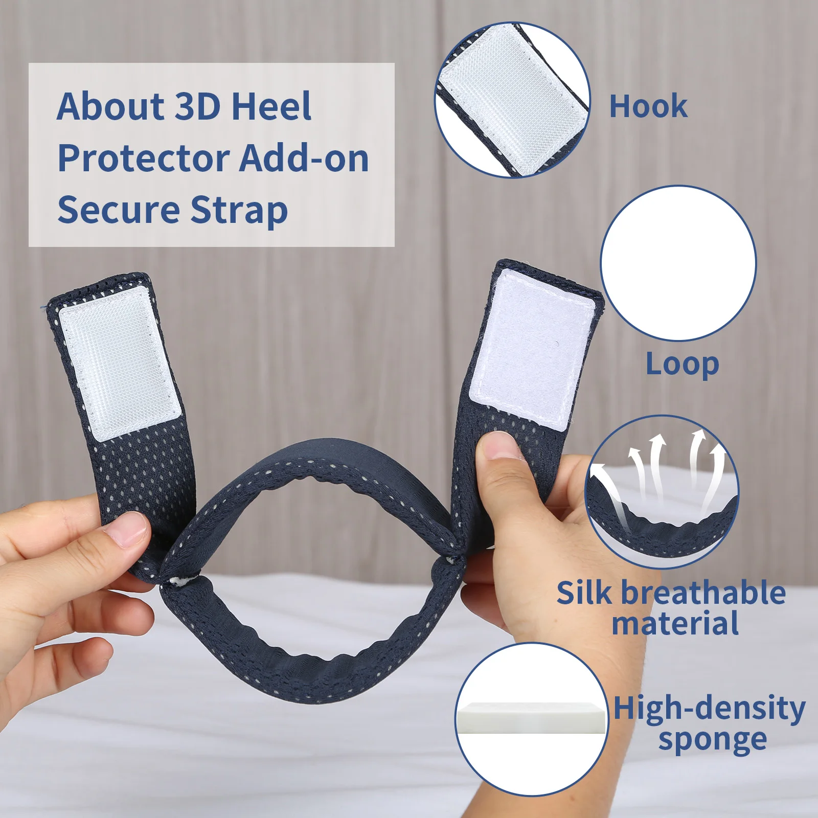 Ehucon Pressure Relief Ankle Elevation pillow Heel Protection Foot Wedge Protector for Bedridden Heel Pain Patients Pack of 1pc