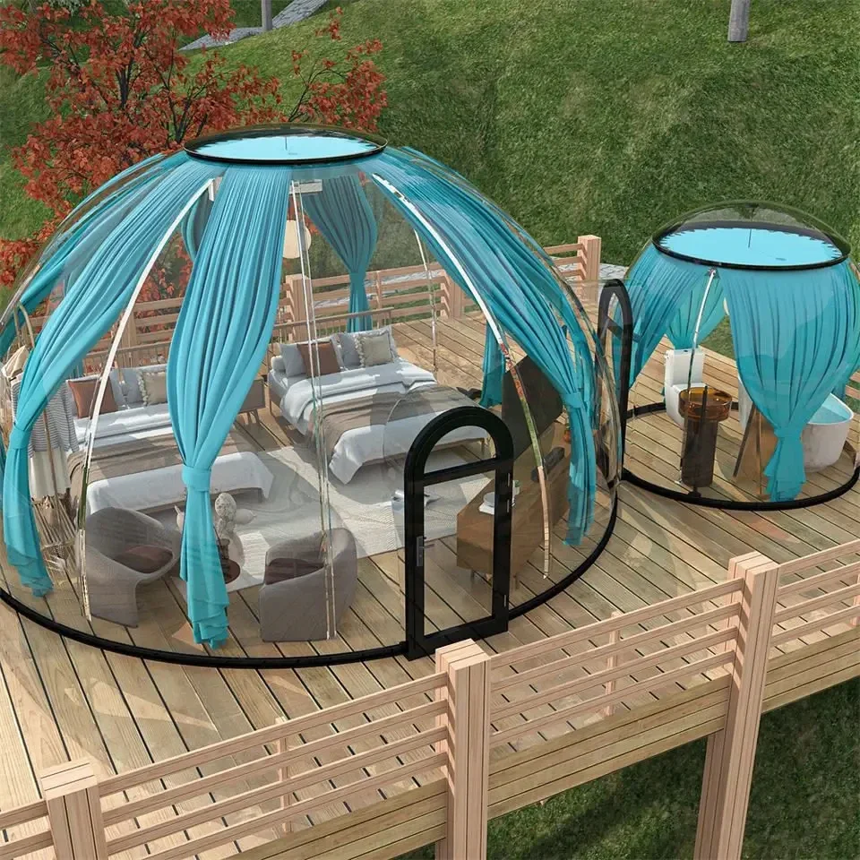 PC Transparent Starry Room Sky House Outdoor Sunshine House Mobile Transparent Glass  Tent Villa Restaurant Bubble