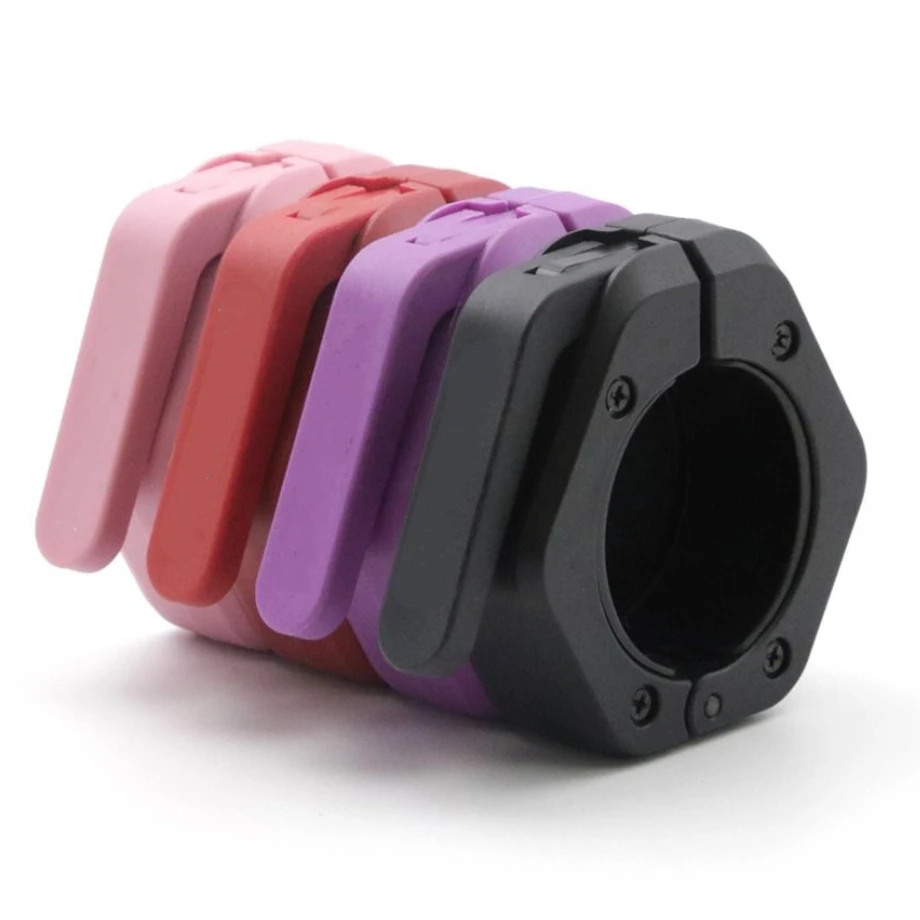 

Colorful Magnetic Weightlifting Barbell Clamps Quick Release Hexagon Barbell Spin Lock Stable Deadlift Barbell Collars Ezor Bar