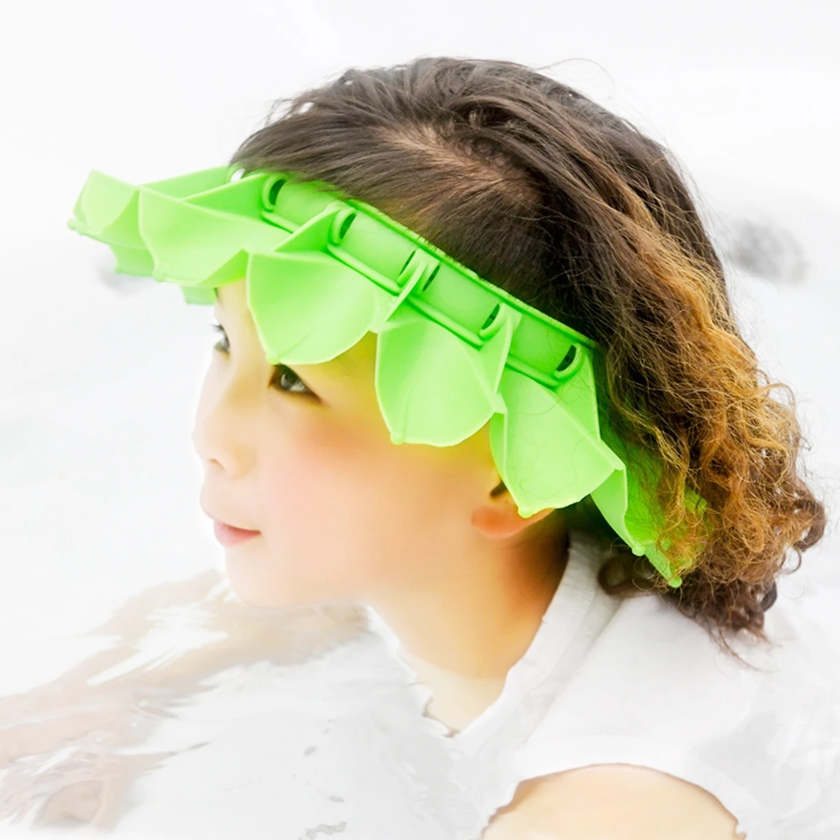 

Shower Baby Adjustable Glue Cap Tpe Safe Material Easy to Wear and Take Off Waterproof Ear Protector Green
