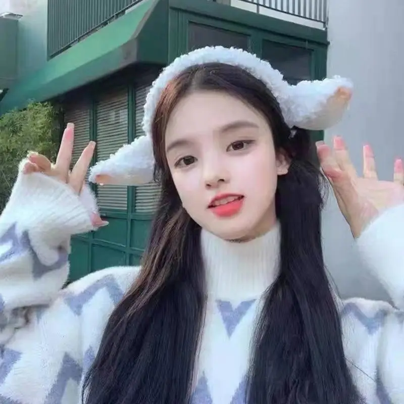 652F Mooie kinderlam hoofdbanden feestkleding strikken hoofddeksels voor muziekfestivals foto rekwisieten voor Halloween