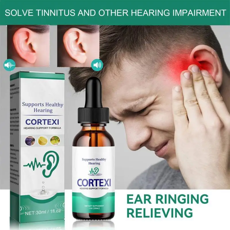 30ML Ear Ringing Relieving Drops Relieve Deafness Tinnitus Itching Earache Health Care Treatment Ear Hard Hearing Tinnitus Oil