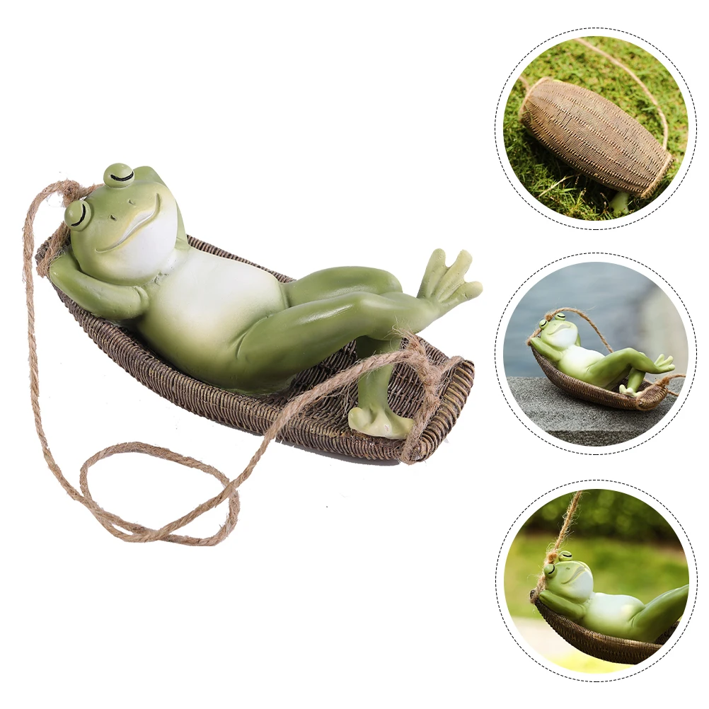 

Frog Pendant Hanging Frogs Ornament Adorable Statue Resin Decor Lovely Courtyard Figure Garden