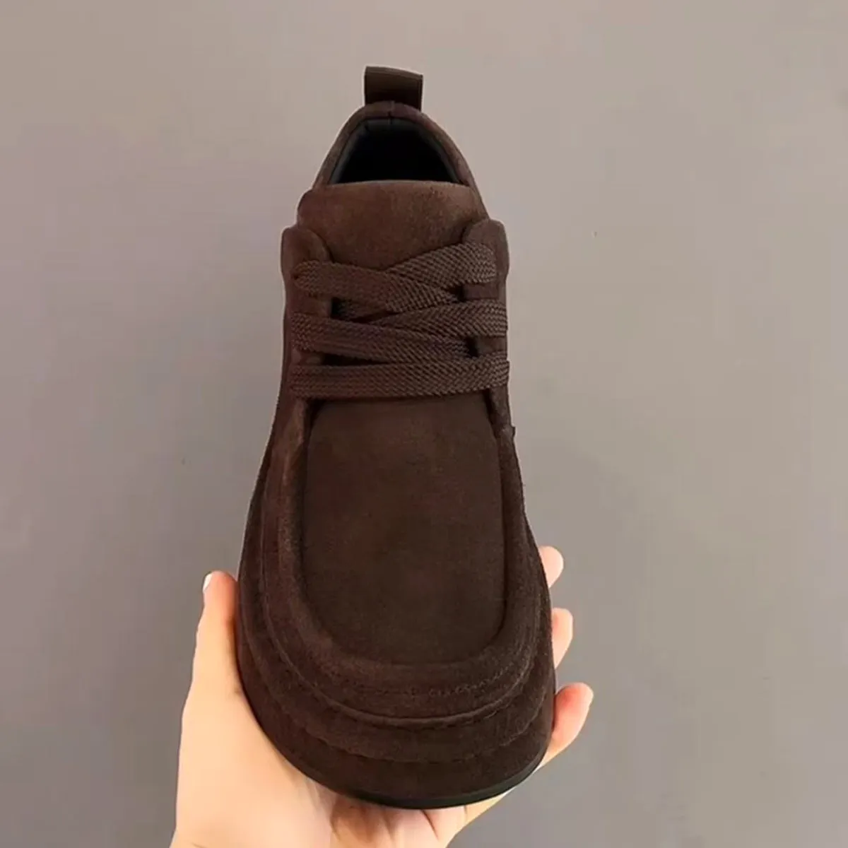 Boken Men's Shoes Winter New Soft Bottom High-End Feeling Old-Money Style Kangaroo Shoes Genuine Leather Casual Loafers Trendy