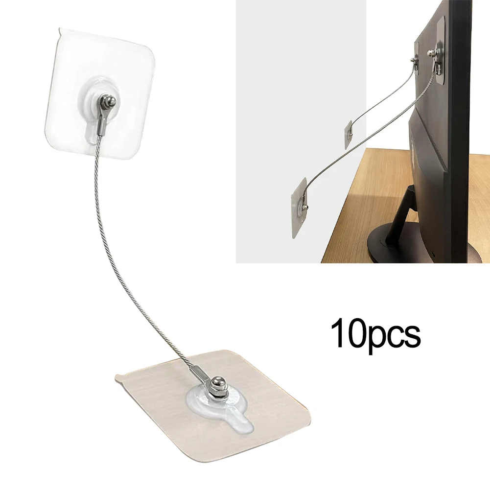 10Pcs Furniture Anchors Anti Tip Furniture Straps Kit For Baby Proofing Adhesive- TV Safety Straps To Prevent Falling