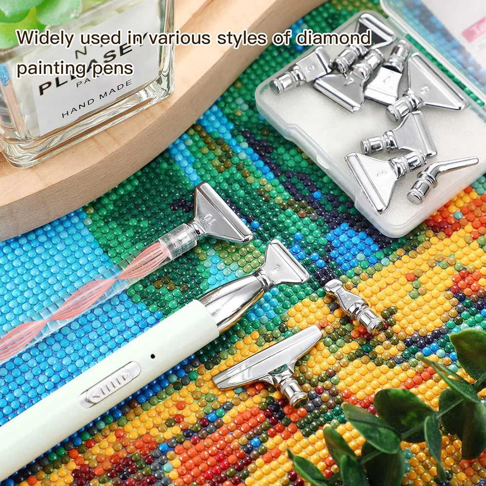 DIY Diamond Painting Pen Tool Rhinestones Head Embroidery Point Drill Pen Tips