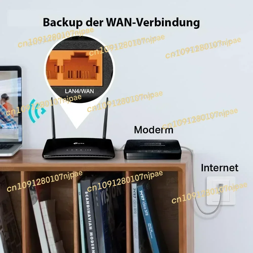 متوفر العلامة التجارية الجديدة Tp-link Archer MR6400 300Mbps واي فاي لاسلكي ثنائي النطاق 4G LTE جيجابت راوتر